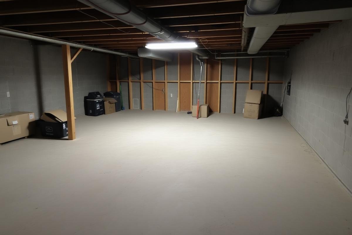 Basement before renovation (demo project)